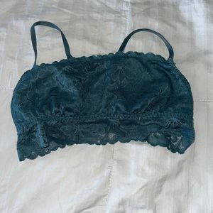 PINK Lacey teal Bandeau